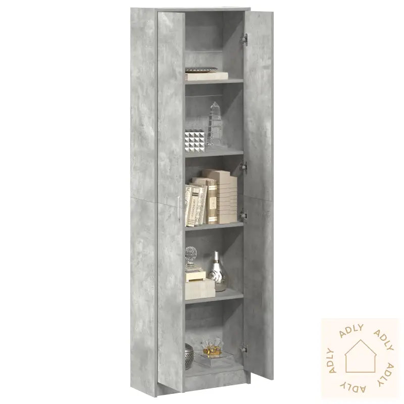 Garderobe Betonggrå 55X25X189 Cm Ingeniørtre