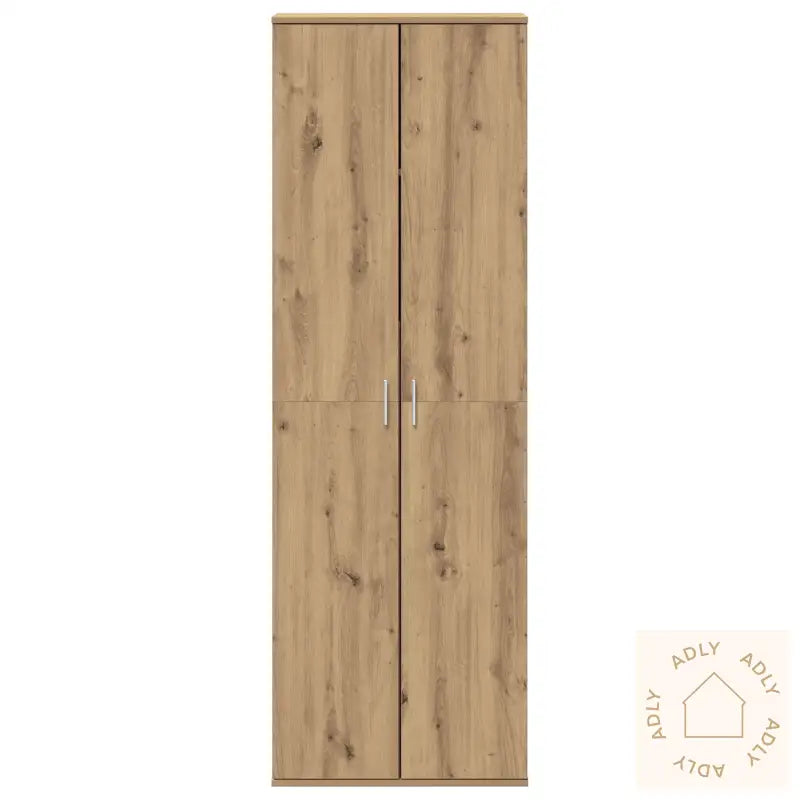 Høyskap Håndlaget Eik 60X35X180 Cm Konstruert Tre