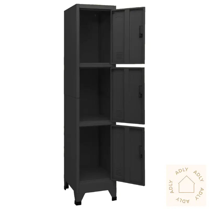 Oppbevaringsskap Svart 38X45X180 Cm Stål