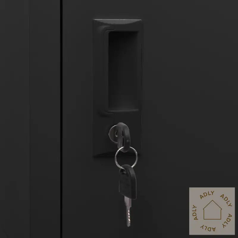 Oppbevaringsskap Svart 38X45X180 Cm Stål