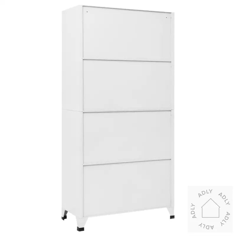 Oppbevaringsskap Hvit 90X45X180 Cm Stål