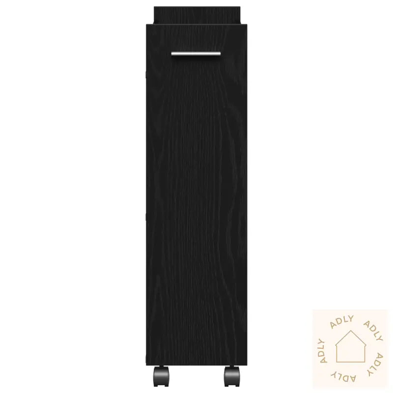 Rulleskap Svart Eik 60X22X79 Cm Konstruert Tre