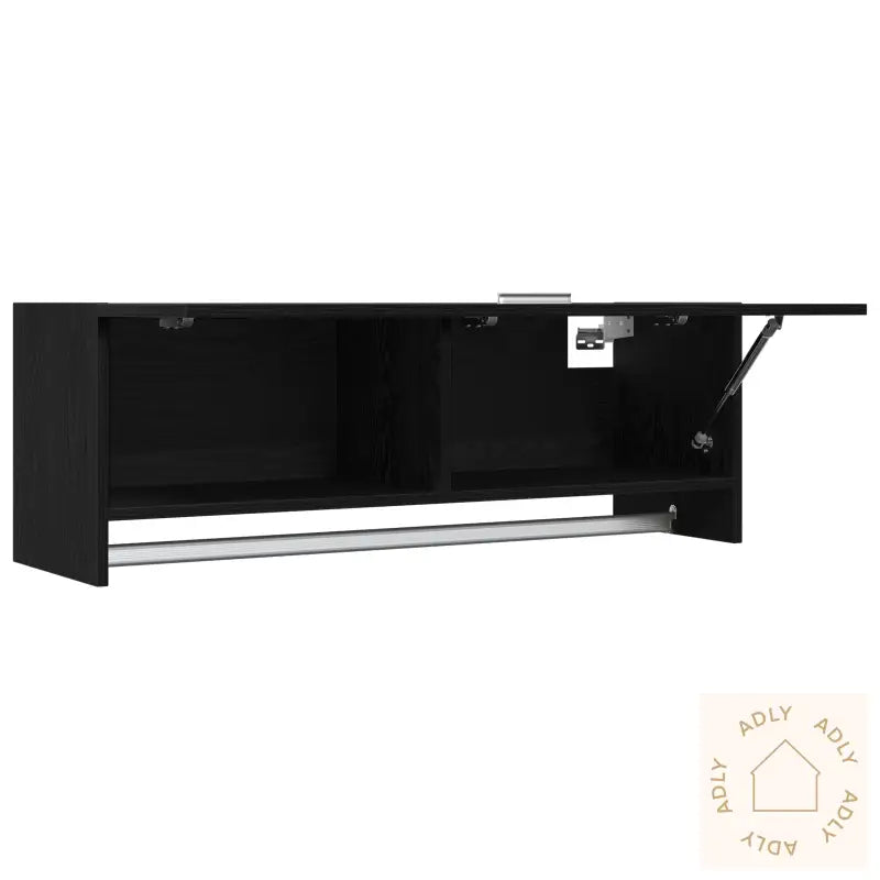 Garderobe I Svart Eik 100X32,5X35 Cm Laget Av Konstruksjons-Tre