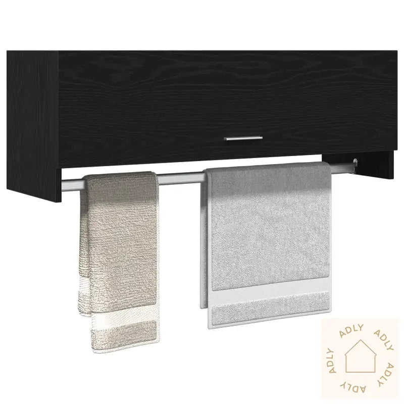 Garderobe I Svart Eik 100X32,5X35 Cm Laget Av Konstruksjons-Tre