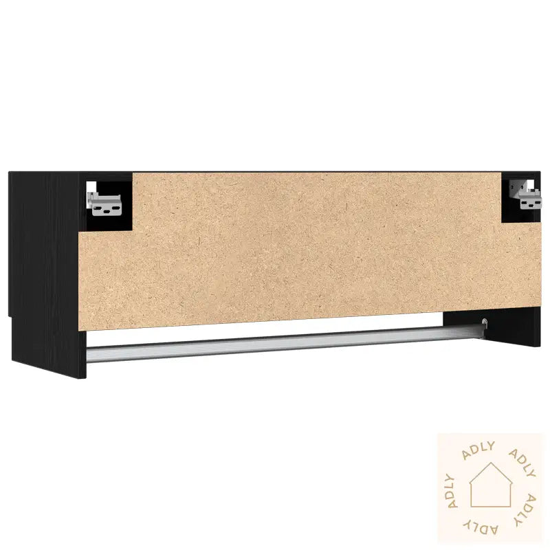 Garderobe I Svart Eik 100X32,5X35 Cm Laget Av Konstruksjons-Tre