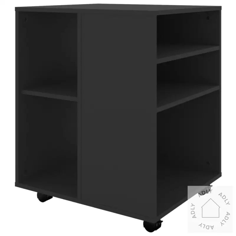 Rulleskap Svart 60X53X72 Cm Konstruert Tre