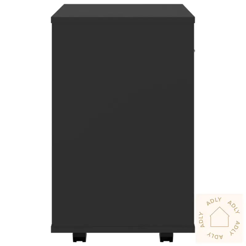 Rulleskap Svart 46X36X59 Cm Konstruert Tre