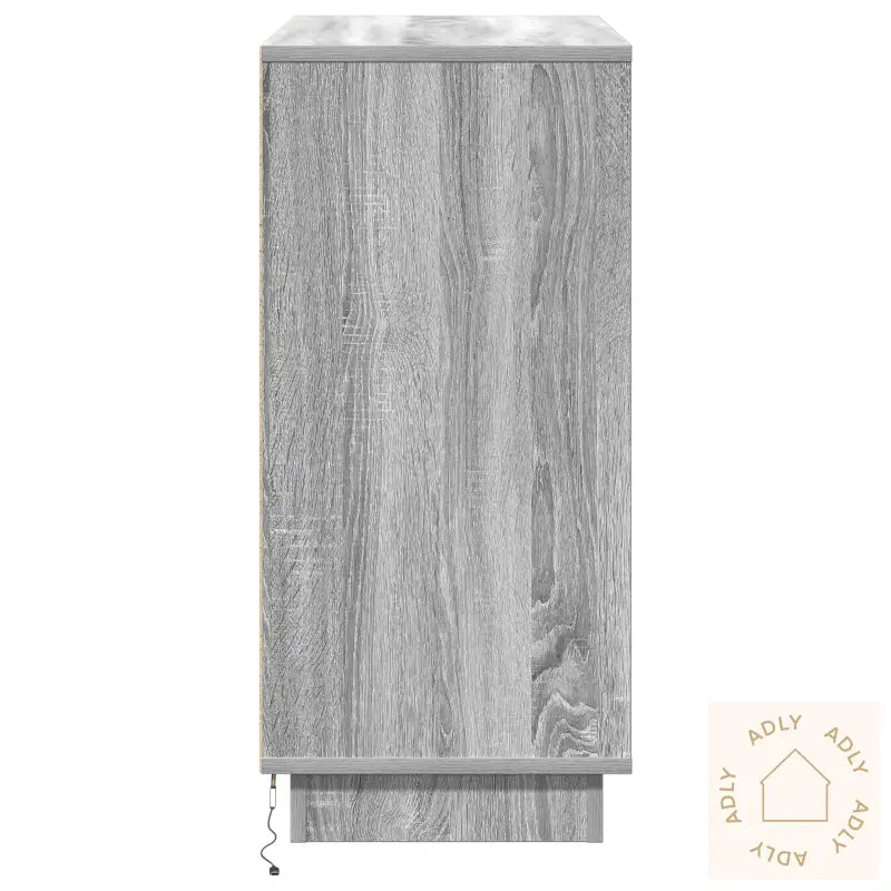 Sideboard Med Led Grå Sonoma 71X34,5X75 Cm Konstruert Tre