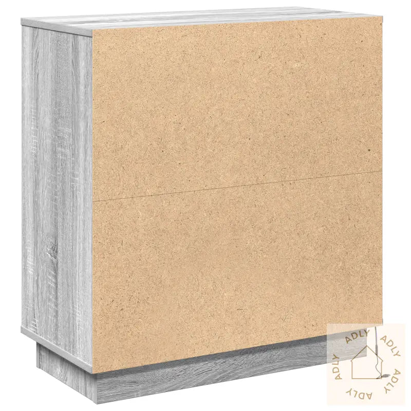 Sideboard Med Led Grå Sonoma 71X34,5X75 Cm Konstruert Tre