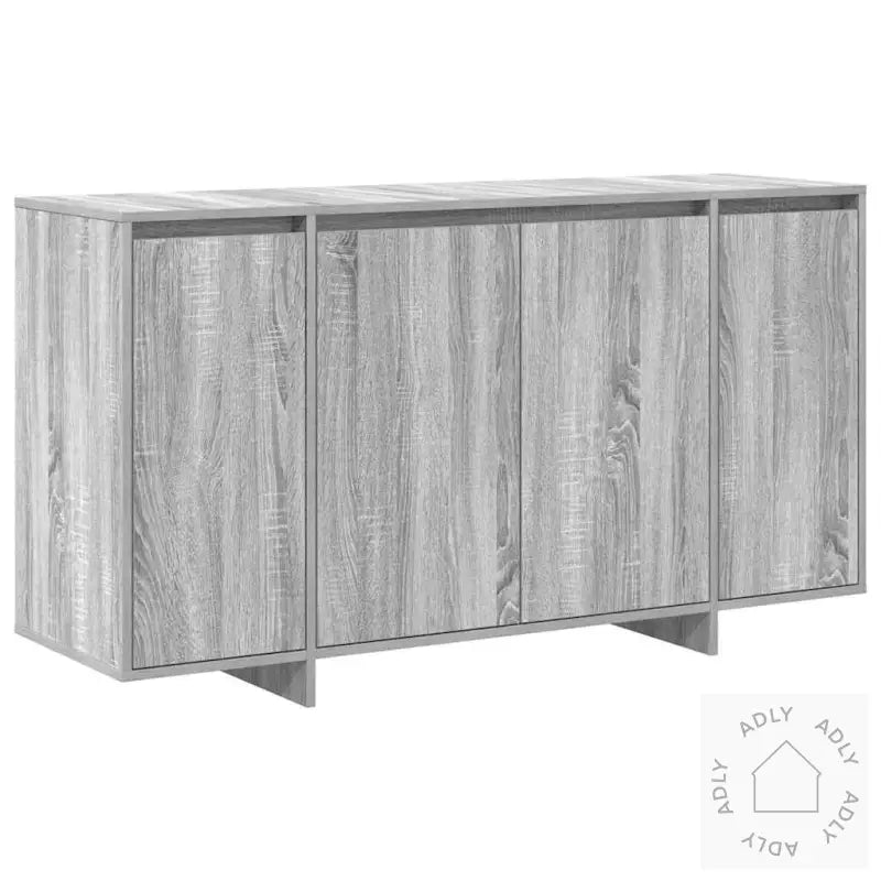 Grå Skap Grå Sonoma Konstruert Tre 135 X 41 X 75 Cm Grå Skap