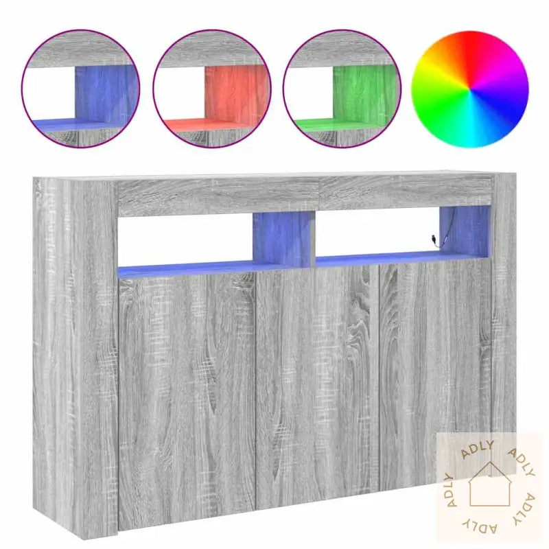 Skjenk Grå Sonoma Konstruert Tre 116 X 30 X 75 Cm Skjenk