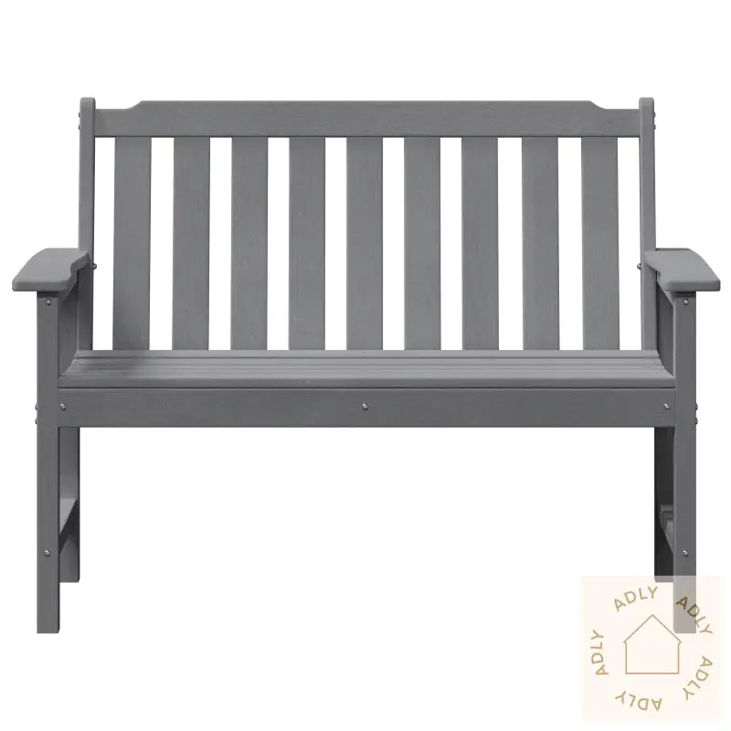 Hagebenk Lys Grå 120 Cm Hdpe