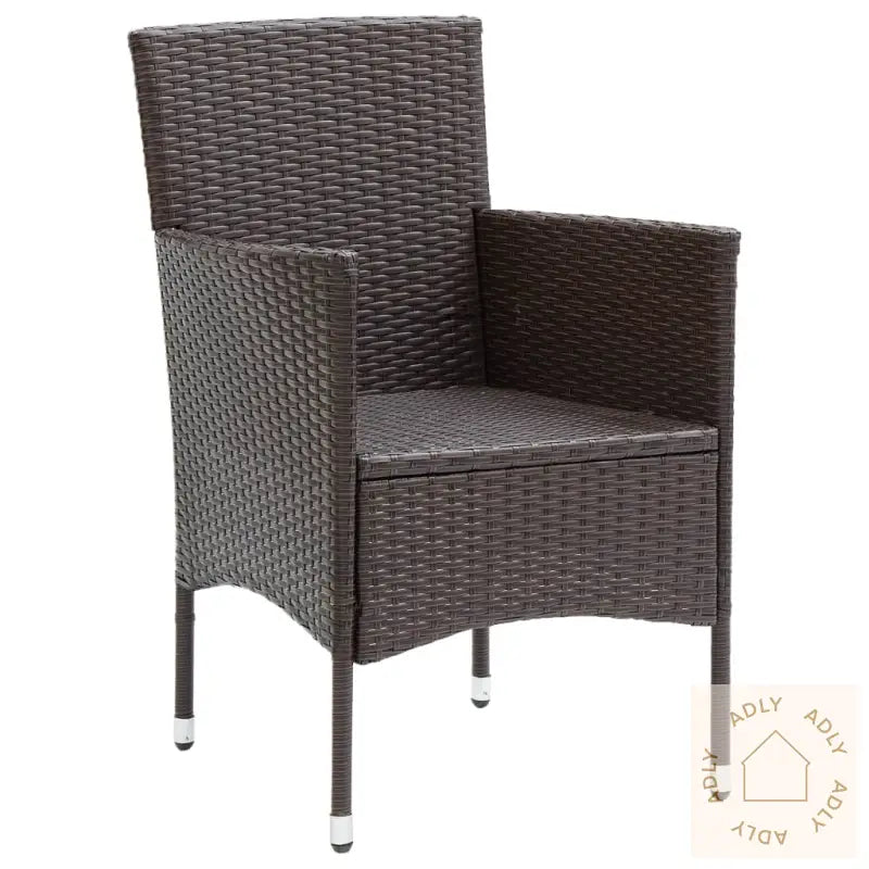 Hagespisestoler 2 Stk Polyrotting Brun