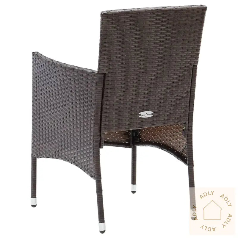 Hagespisestoler 2 Stk Polyrotting Brun