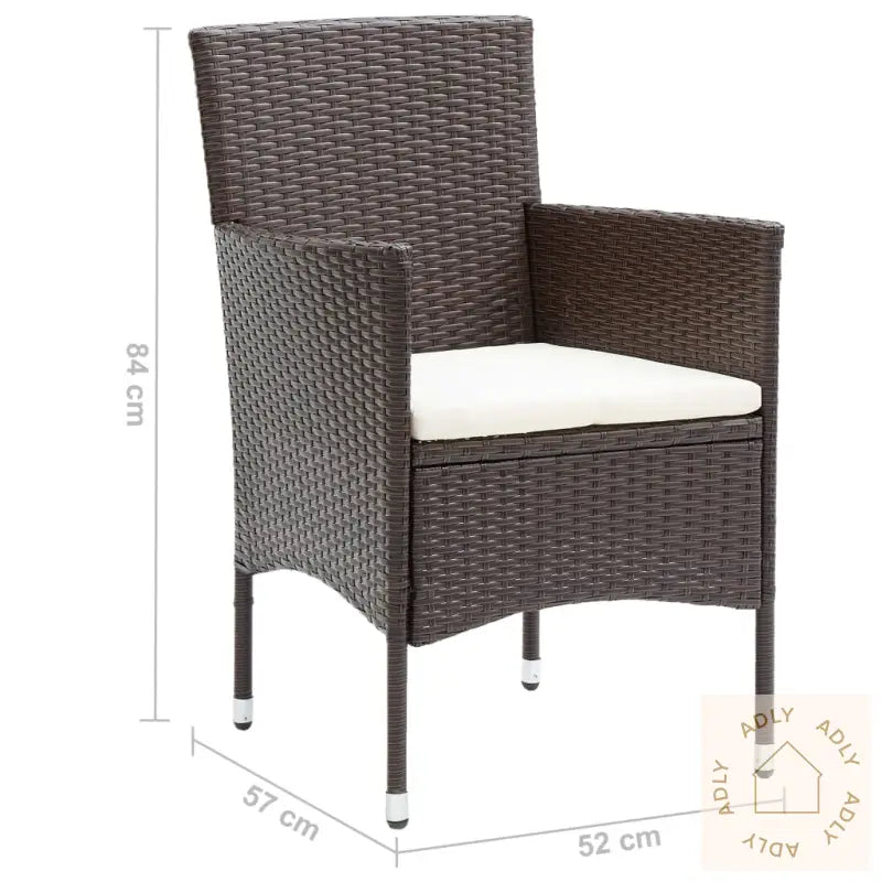Hagespisestoler 2 Stk Polyrotting Brun