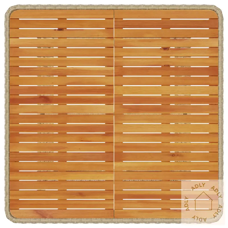 3-Delt Hage Spisegruppe Med Puter Beige Poly Rattan Akasietre