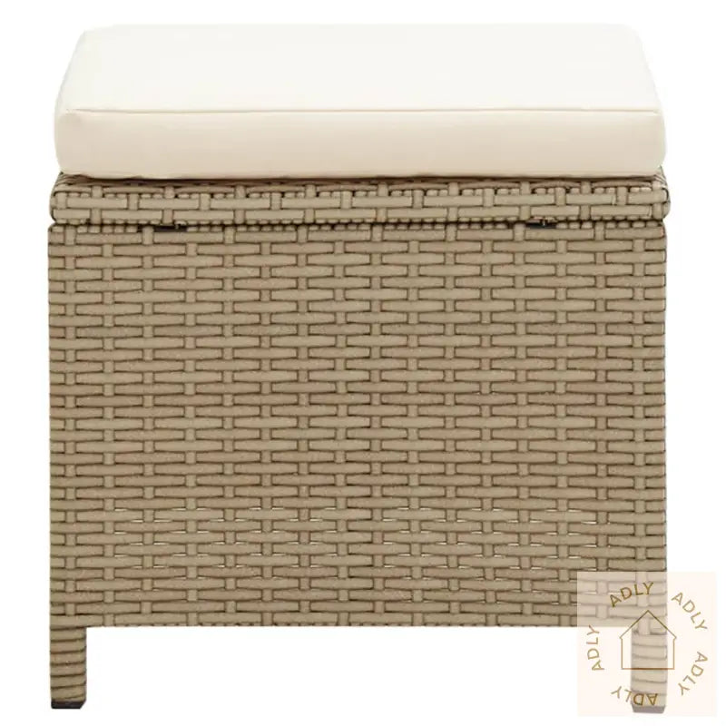 Hagestoler Med Krakker 2 Stk Polyrotting Beige