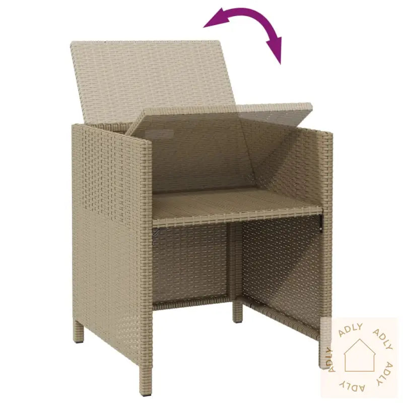 Hagestoler Med Krakker 2 Stk Polyrotting Beige