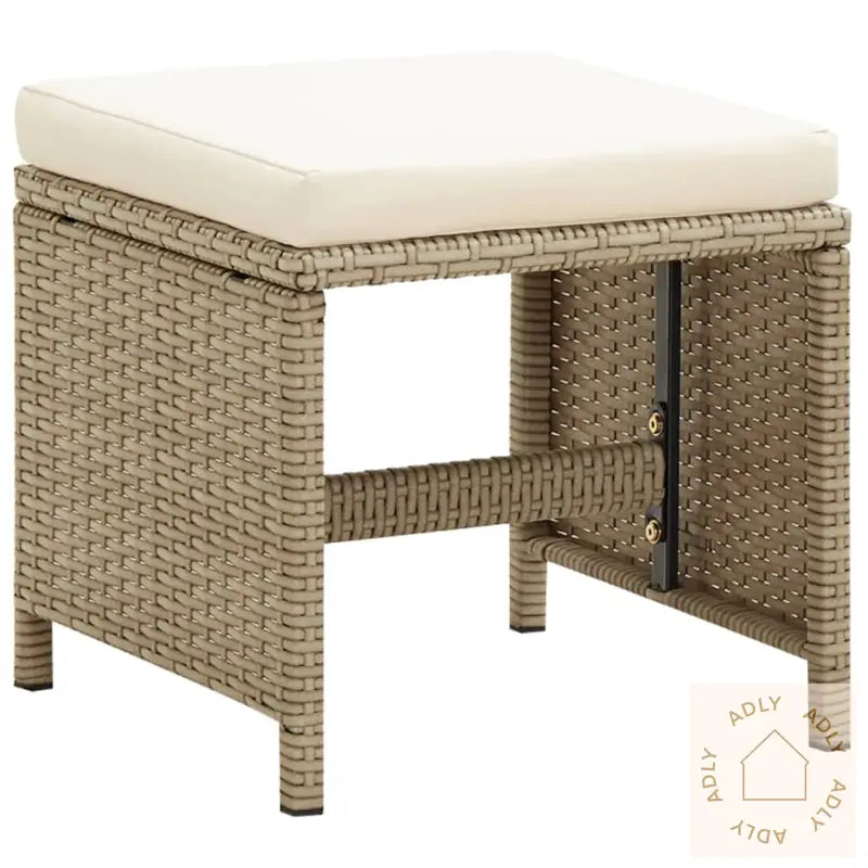 Hagestoler Med Krakker 2 Stk Polyrotting Beige