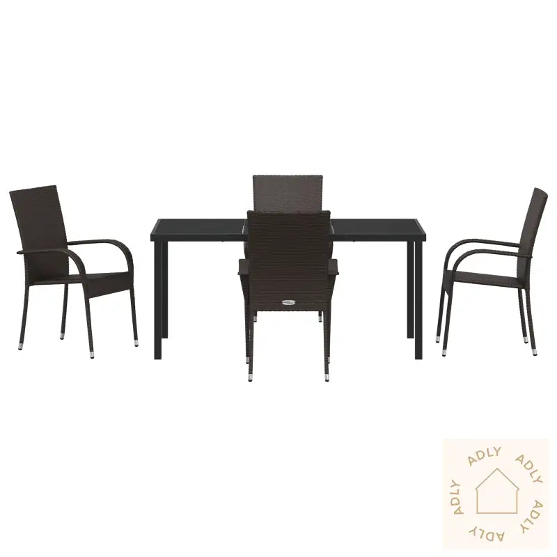 5-Delt Hagesett Brun Poly-Rotting