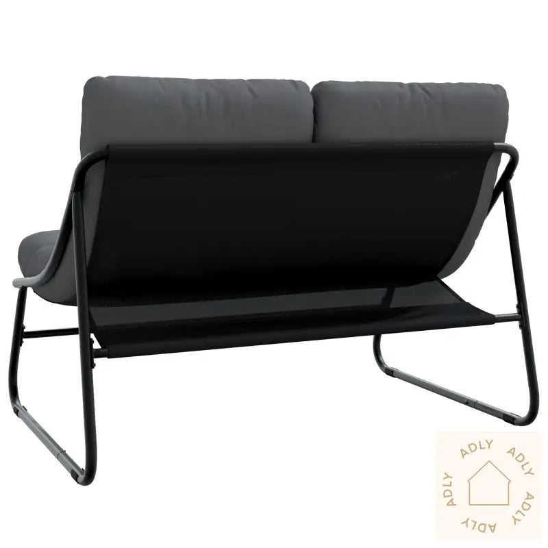 Hagebenk Med Pute Svart 110X80X71 Cm Stål