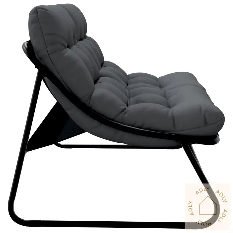 Hagebenk Med Pute Svart 110X80X71 Cm Stål