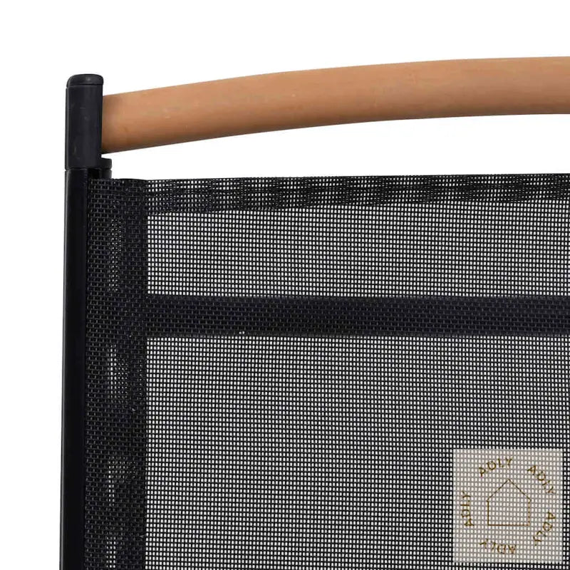 Sammenleggbare Hagestoler 4 Stk Aluminium Og Textilene Svart