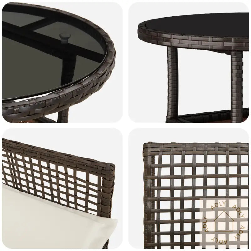 5-Delers Hage Spisebord Brun Polyrotting