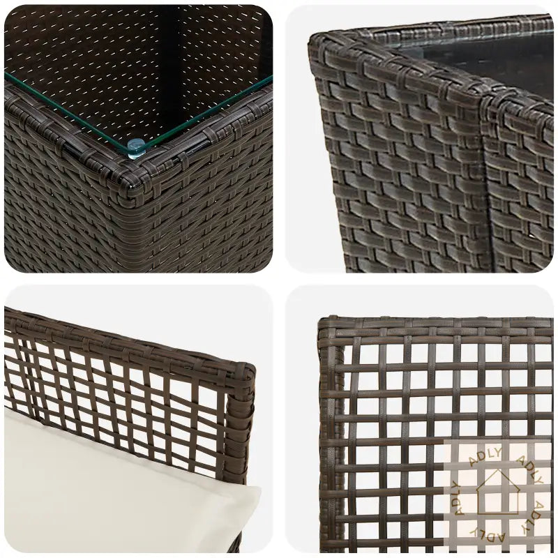 3-Delers Hagebistrosett Med Puter Brun Polyrotting