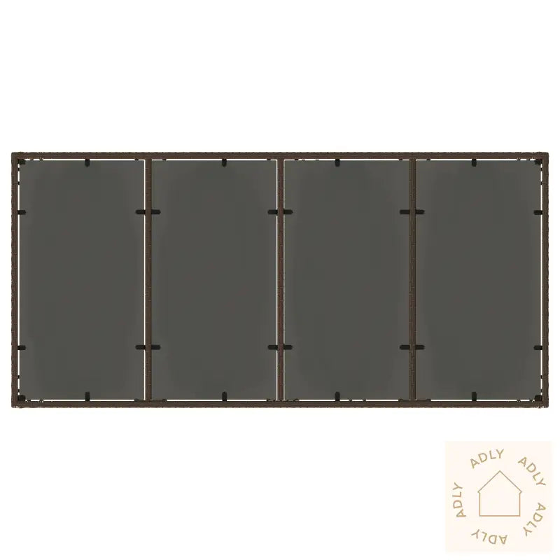 9-Delt Hagemøbelsett Brun Poly Rattan