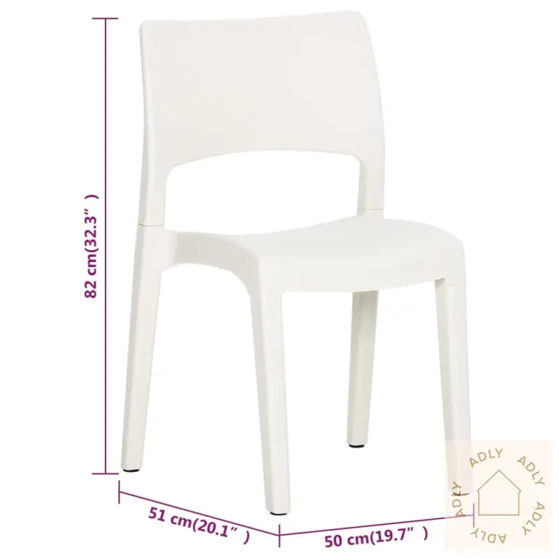 Hagestoler 2 Stk Hvit Polypropylen