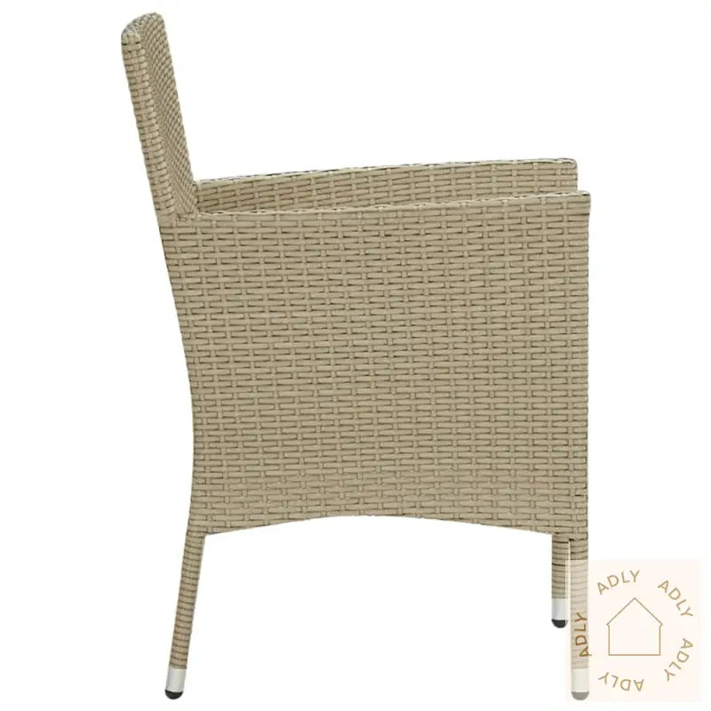 Utendørs Spisestoler 2 Stk Polyrotting Beige