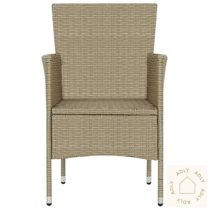 Utendørs Spisestoler 2 Stk Polyrotting Beige