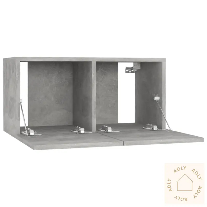 Hengende Tv-Benker 2 Stk Betonggrå 60X30X30 Cm