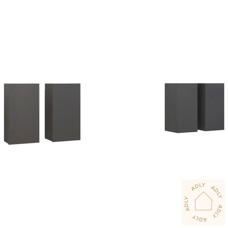Tv-Benker 4 Stk Grå 30,5X30X60 Cm Konstruert Tre