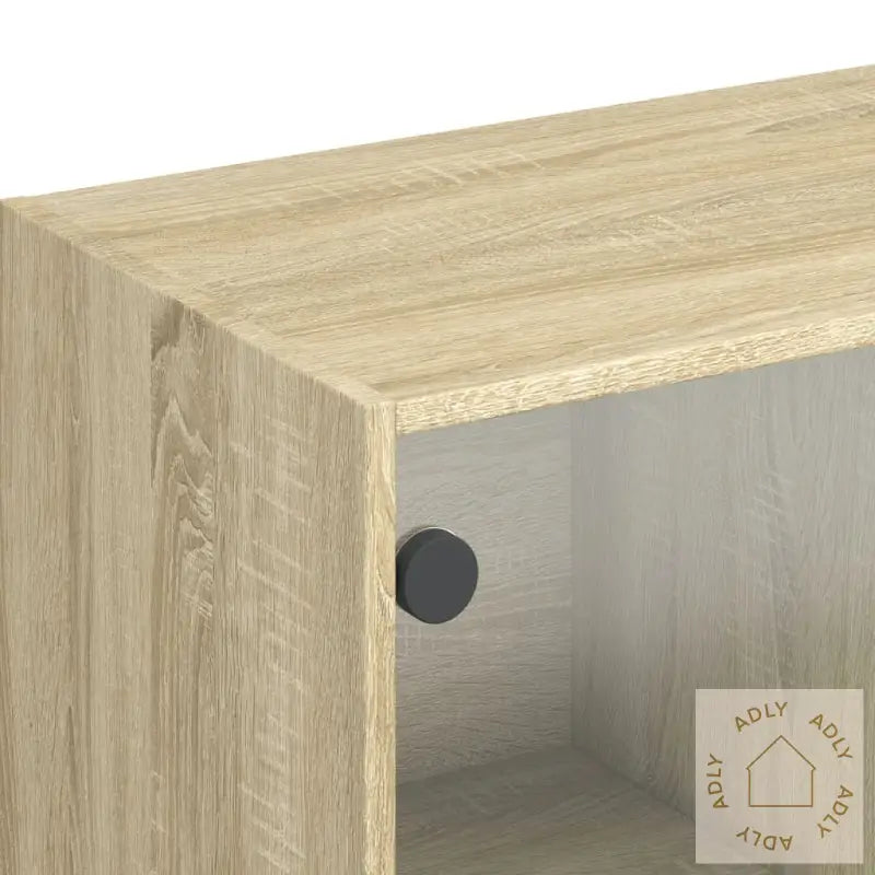 Highboard Med Dører Sonoma Eik 68X37X142 Cm Konstruert Tre