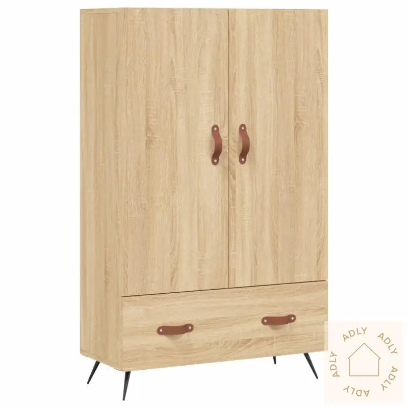 Highboard Sonoma Eik 69,5X31X115 Cm Konstruert Tre
