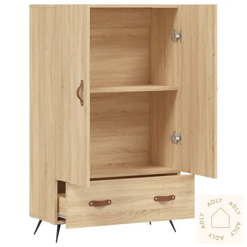 Highboard Sonoma Eik 69,5X31X115 Cm Konstruert Tre