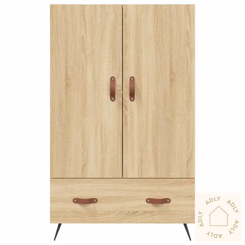 Highboard Sonoma Eik 69,5X31X115 Cm Konstruert Tre