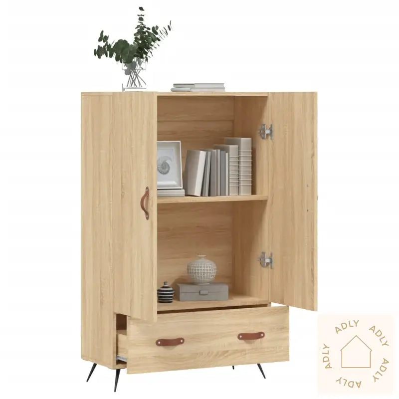 Highboard Sonoma Eik 69,5X31X115 Cm Konstruert Tre
