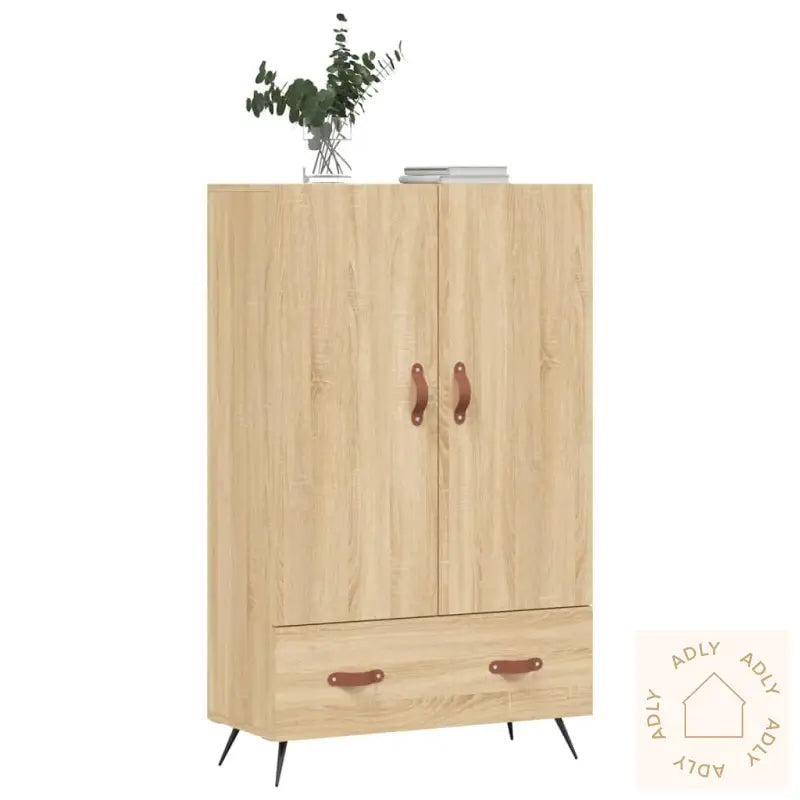 Highboard Sonoma Eik 69,5X31X115 Cm Konstruert Tre