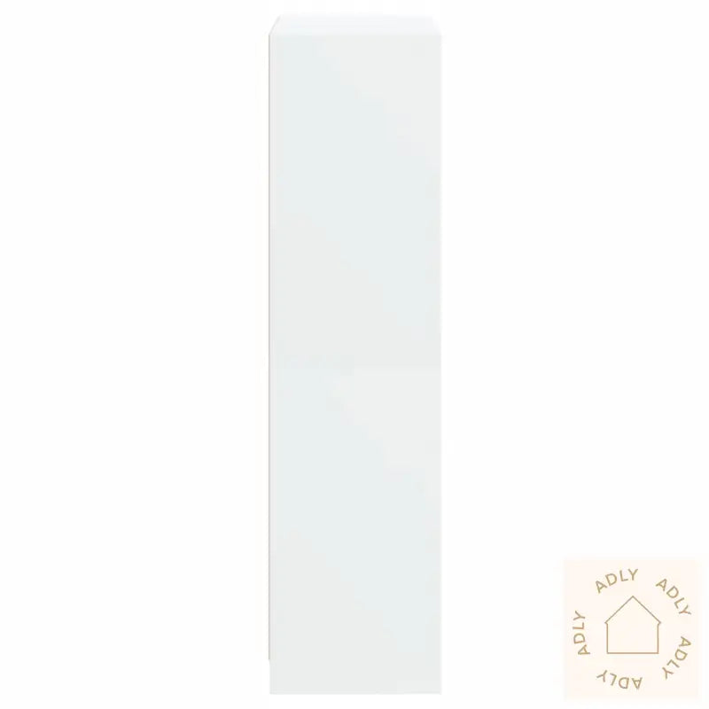 Highboard Med Dører Hvit 68X37X142 Cm Konstruert Tre