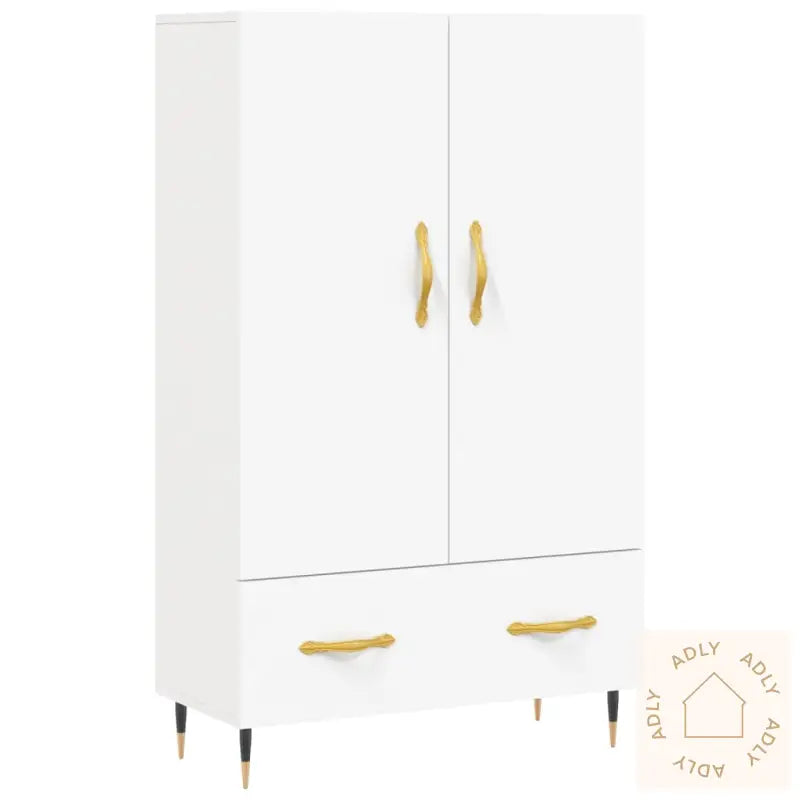 Highboard Hvit 69,5X31X115 Cm Konstruert Tre
