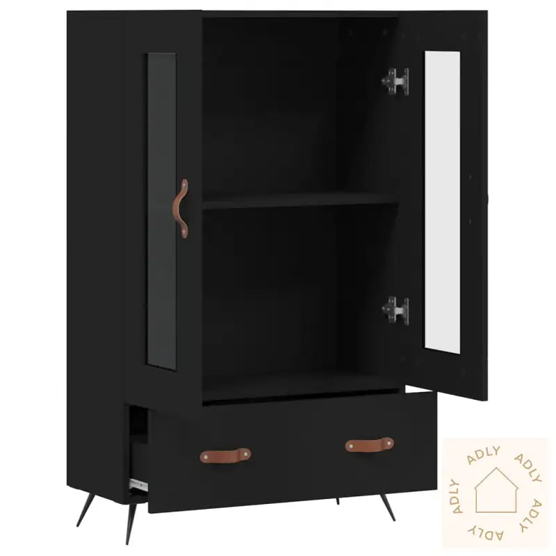 Highboard Svart 69,5X31X115 Cm Konstruert Tre