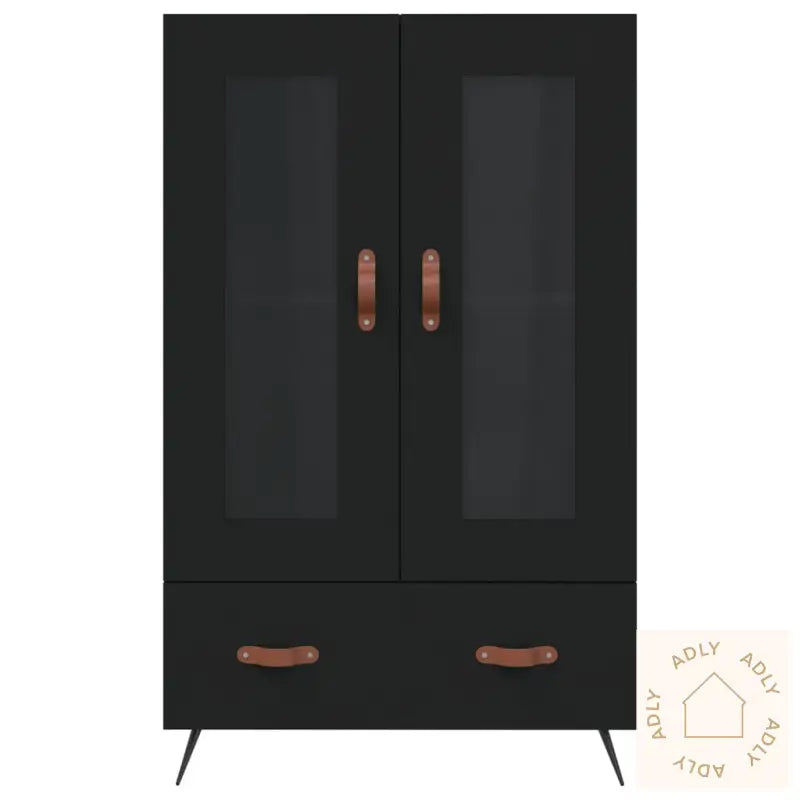 Highboard Svart 69,5X31X115 Cm Konstruert Tre