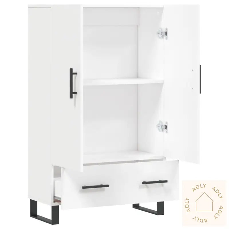 Highboard Hvit 69,5X31X115 Cm Konstruert Tre