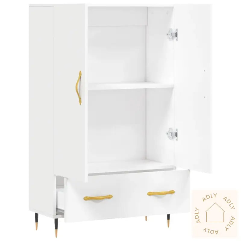 Highboard Hvit 69,5X31X115 Cm Konstruert Tre