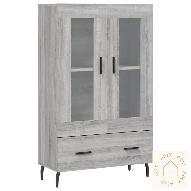 Highboard Grå Sonoma 69,5X31X115 Cm Konstruert Tre