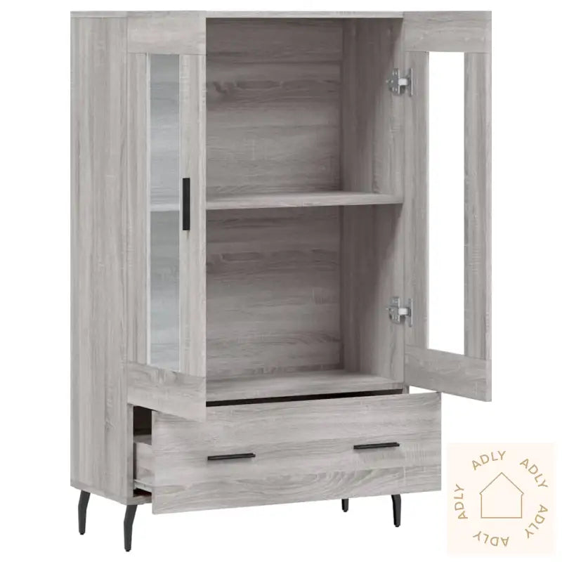 Highboard Grå Sonoma 69,5X31X115 Cm Konstruert Tre