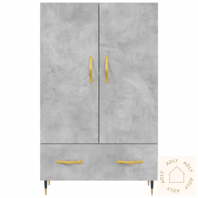 Highboard Betonggrå 69,5X31X115 Cm Konstruert Tre
